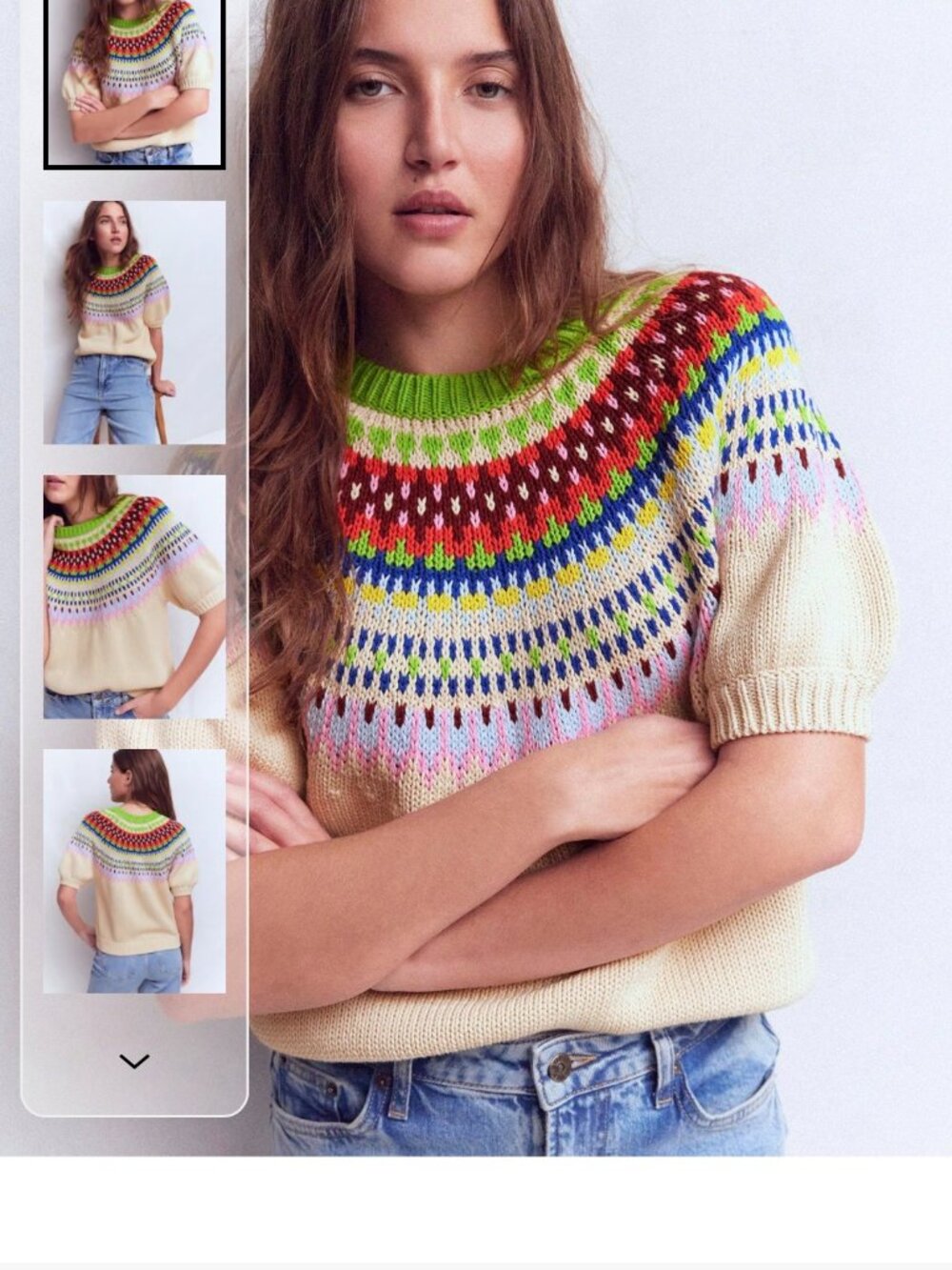 Boden Margot Puff Sleeve T-Shirt (NWOT) L